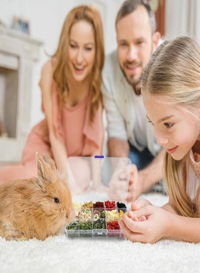 MHLLGN Bunny Treats, Treat Box with 15 Kind of Snacks for Rabbit, Hamster, Chinchilla, Guinea Pig and Other Small Pets, Chinchilla Treats, Guinea Pig Treats, Hamster Treats - Image 5